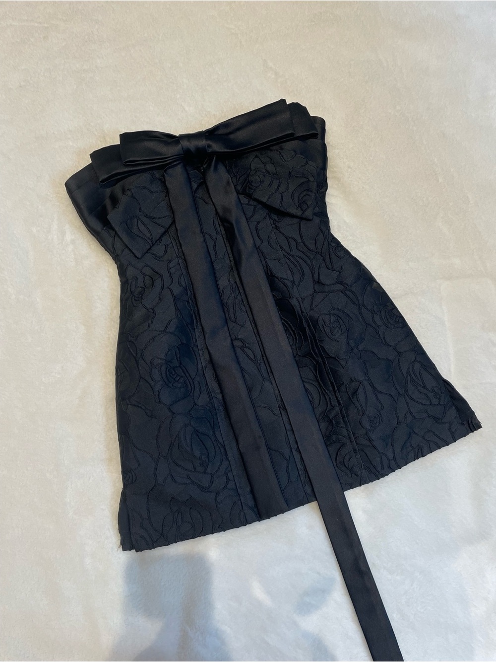 JIRENE Black Mini Dress with Bow